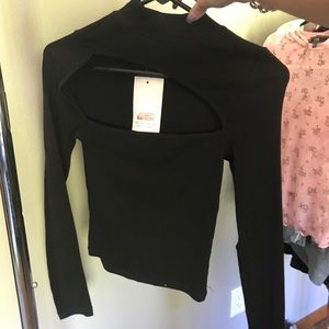 Black long sleeve with cut out